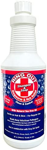 Шампоан и сапун Ring Out 32 грама - Шампоан за домашни любимци с етерично масло от чаено дърво Почиства, укрепва и подобрява здравето на косата, като намалява тяхната загуба и белези, причинени от стригущим лишаваме