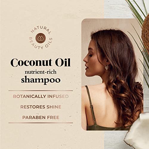 Oliology Coconut Oil Shampoo – Шампоан с богато съдържание на хранителни вещества, Възстановява Повредената и Безжизнена коса Съдържа растителни компоненти | Осигурява интензивен блясък | Подхранва|, Направени в САЩ,