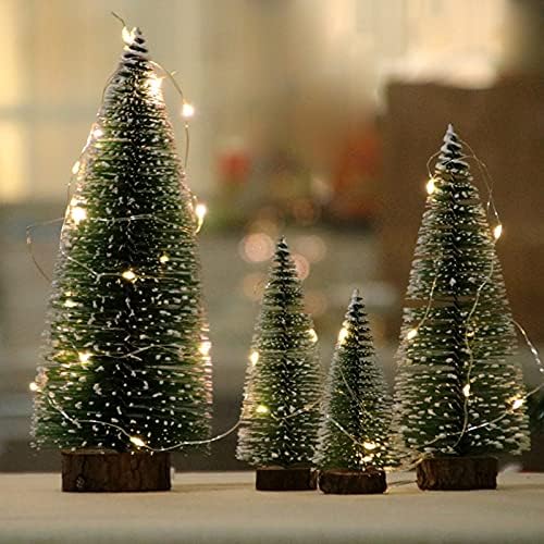 Миниатюрна Елха Fullbond Настолна Коледно Дърво е Лесна Симпатична Пластмасова Кедрова Миниатюрна Коледно Дърво за Дома 30 см