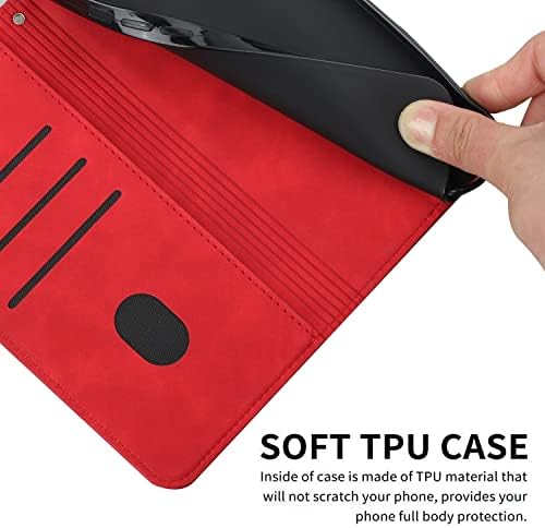 Защитен калъф-портфейл с кобур, който е съвместим с Xiaomi Redmi 9A/Redmi 9i/Redmi 9AT, Съвместим с калъф Xiaomi Redmi 9A / Redmi 9i/Redmi 9AT [устойчив на удари вътрешен калъф от TPU], калъф от изкуствена кожа с магнитно
