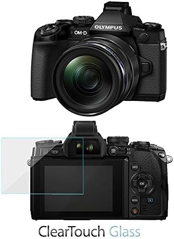 Защитно фолио BoxWave, която е съвместима с Olympus OM-D E-M1 (Защитно фолио за екрана от BoxWave) - стъкло ClearTouch, защита на екрана от закалено стъкло 9H за Olympus OM-D E-M1