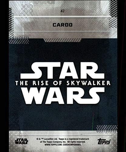 2019 Topps Star Wars The Rise of Skywalker Series One 42 Търговска картичка Cardo