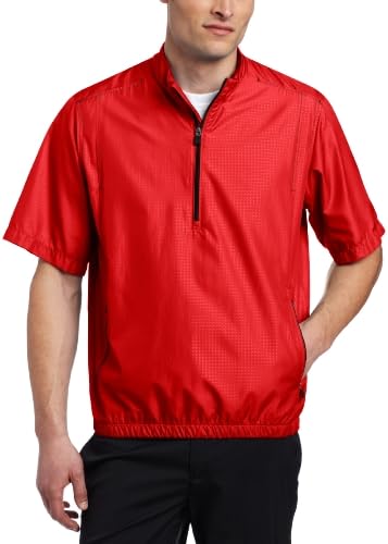 мъжки водоустойчив риза Adidas Golf с цип от Вятъра