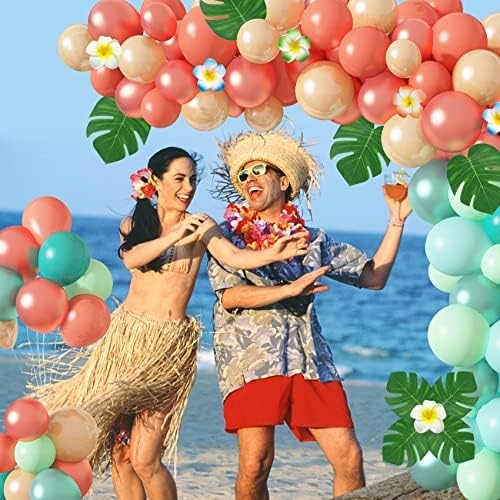 Комплект за тропически парти с венец от балони, 140 бр., аксесоари за парти в стил сафари в джунглата