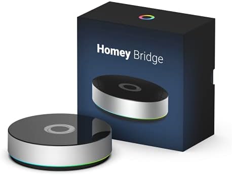 Homey Bridge | Hub Умен дом за автоматизация на дома – Оборудван Z-Wave Plus, Zigbee, Wi-Fi, МОЖНО и инфрачервен радиация. Съвместим с Siri, Alexa и Google Home.