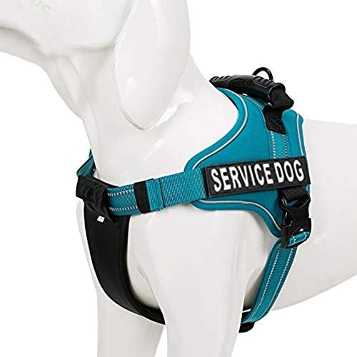 Chai's Choice - Жилетка за служебни кучета премиум клас- Шлейка за служебни кучета със Светлоотразителни ивици за служебни кучета и здрави дръжки за кучета, Разполага с подходящ мек каишка, Среден, Червен