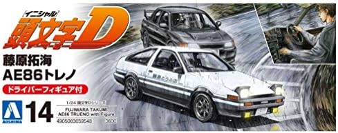 Aoshima Initial D: Fujiwara Takumi AE86 Trueno с набор от модели в мащаб 1:24