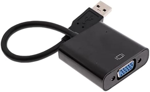 Конвертор адаптер Baoblaze USB3.0 VGA Външна видео карта с конектор Мъж-жена в Черен цвят