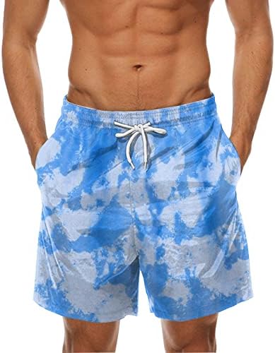 MIASHUI Плажни Шорти 32 Мъжки Пролет-Лято Ежедневни Панталони, Панталони С Принтом Спортни Плажни Панталони с Джобове За Гмуркане