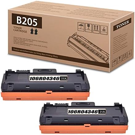 B205 Съвместима касета с тонер 106R04346 за подмяна на тонер за принтер Xerox B205 B210 B215.(2 черни)