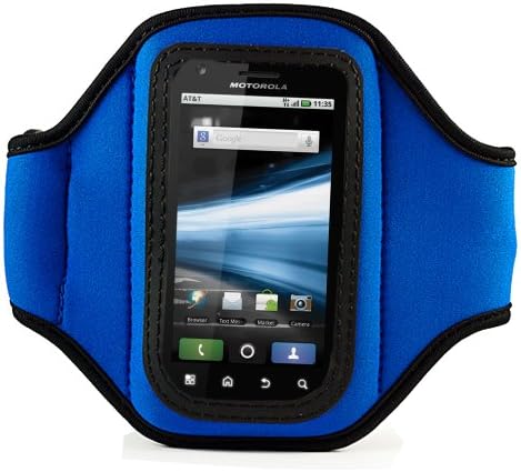 Елегантна синя превръзка OEM марка VG с устойчив на пот подплата за телефон HTC Evo 3D 4G Android + Гривна Live Laugh Love VanGoddy на китката си!!!