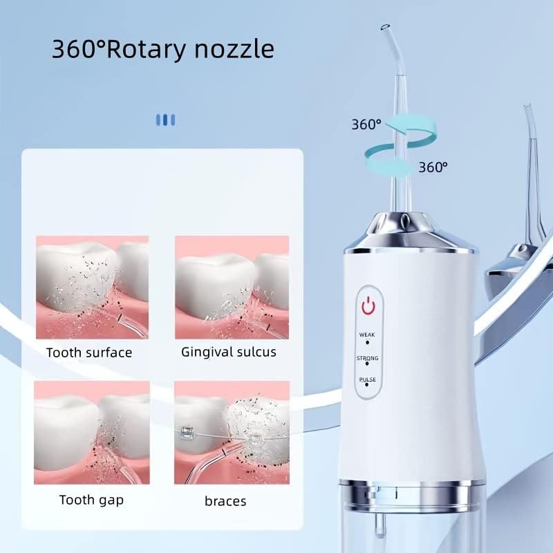 Воден Флоссер За Почистване на Зъби Акумулаторна батерия за Преносим Иригатор за Почистване на устната Кухина паста за Зъби за Домашни Пътуване