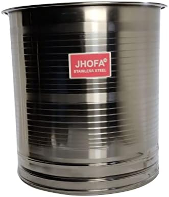 JHOFA Тежък контейнер от неръждаема стомана Kothi / Макара за съхранение на вода Сверхпрочный, Фланец, устойчиви на корозия от Контейнер за съхранение в Кухнята (15 л)