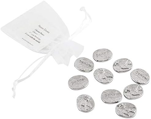 Джобни символи/Монети DANFORTH - Vilmain Peace Dove, Купа, Направено в САЩ, Подарък пакет (опаковка от 10 броя)