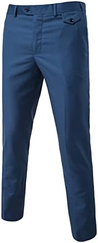 Maiyifu-GJ Мъжки Стилни Прилепнали панталони-участък, Обикновена Прилепнали панталони за комфортен костюм, Леки и Удобни бизнес панталони (светло сив цвят, голям размер)