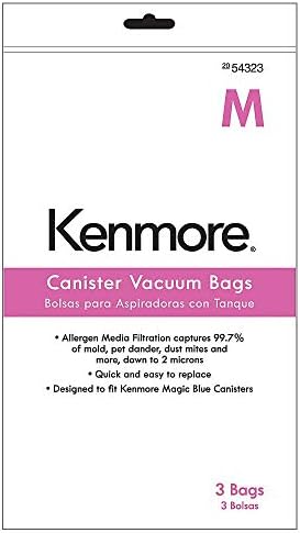 Друго 54323 Вакуум чанта Kenmore, Тип M, 3 опаковки, Оригинален детайл от Производител на оригинално оборудване (OEM)