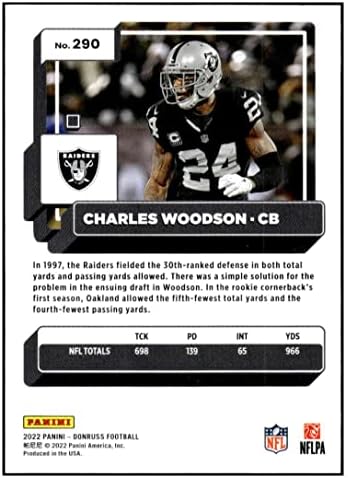 Чарлз Woodson 2022 Donruss 290 NM+-MT + Футболни похитителите NFL
