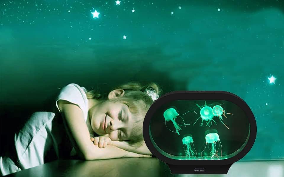 Lightahead Реалистична led лампа за настроението във вид на лава във формата на медузи Овалния дизайн с ярки световыми ефекти, изменяющими цвят. Сензорен Флуоресцирующий Аквариум С Медузи ♫