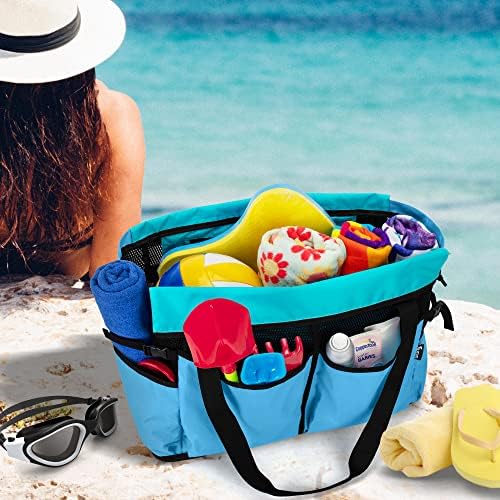 Плажна чанта от много голяма мрежа Fasrom с цип Отдолу, Голяма Плажна чанта-тоут за плаж или на басейна (патентован дизайн)