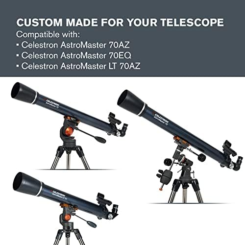 Celestron – Филтри за телескопи EclipSmart Safe за слънчеви затъмнения – Отговарят на стандарт ISO 12312-2 – Работят със съществуващите на 70-мм телескопи – Гледайте Слънчеви затъмнения и петна – Безопасна, стегнато