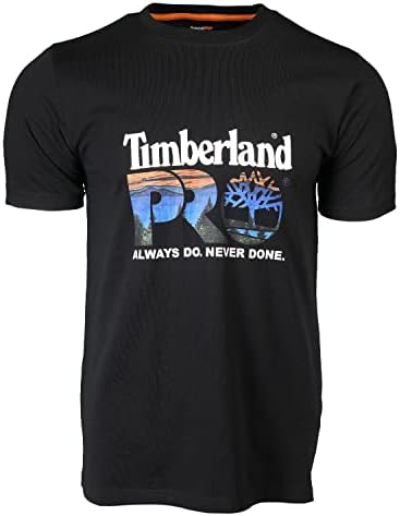 Мъжки Памучен Тениска с логото на Timberland PRO на Гърдите с къс ръкав