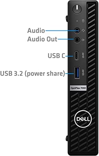 Настолен компютър Dell OptiPlex 5000 Micro, Intel Core i5-12500T с честота до 4,4 Ghz - 16 GB оперативна памет, 256 GB NVMe SSD, AX Wi-Fi, Bluetooth, USB Type-C, DisplayPort, HDMI - Windows 11 Pro