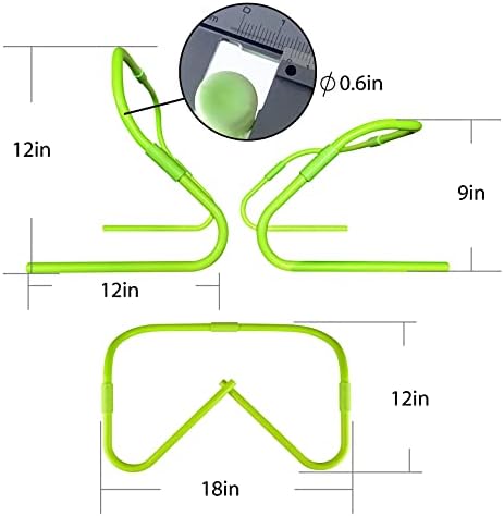 Високоскоростни бариери CAIKEI за сръчност Модернизирани Спортни бариери с Регулируема височина, Тежкотоварни Универсални високоскоростни бариери с дръжка за носене, 6 опаковки