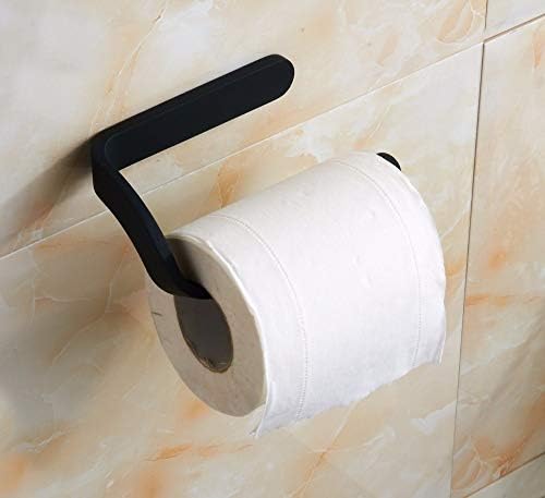 GENIGW Черен Държач за тоалетна хартия Хром Държач за тоалетна хартия На Руло Аксесоари за Баня, монтиран на стената (Цвят: D)