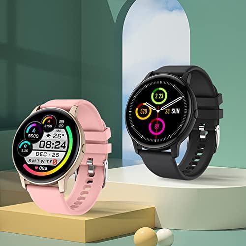 Loluka IP68 Водоустойчив смарт часовници за мъже и жени, фитнес тракер 1,3 Цветен сензорен екран, Bluetooth Smartwatch за Съвместими телефони с Android и iOS, Проследяване на сън, Крачкомер, Уведомяване за съобщение