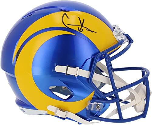 Купър Купп Лос Анджелис Рэмс С Автограф Ридделла 2020 - Точно копие на Този шлем Speed - Каски NFL с автограф