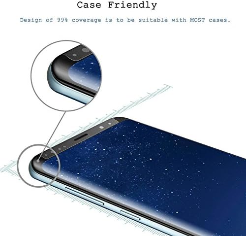 [2] Защитно фолио за екран за поверителност Galaxy S8 Plus, AmzSuker Anti-Spy 3D Изогнутое закалено стъкло [Подходящ за корпуса] [Твърдост 9H] [Защита от надраскване] Защитно фолио за Samsung Galaxy S8 Plus