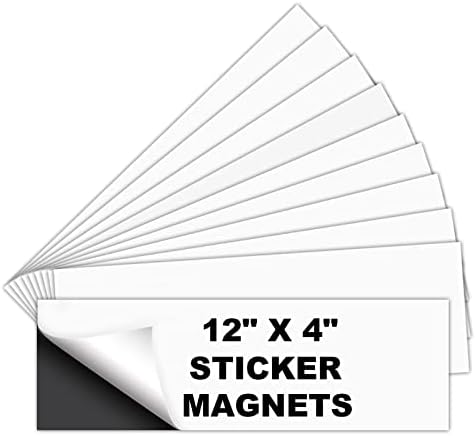 10 X магнит за етикети, стикери, Гъвкав Магнитен стикер на бронята 4 x 12 с самоклеющимся покритие, Намагничивающая стикер на бронята по размер, превращающая всяка стикер магнит