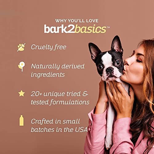 Шампоан за кучета Bark2Basics Vanilla Greek Yogurt, 16 грама - Естествени Съставки, Богати на Протеини, Супер Овлажняващ, Регенерира Увредените, Сухи, Сърбящи косата