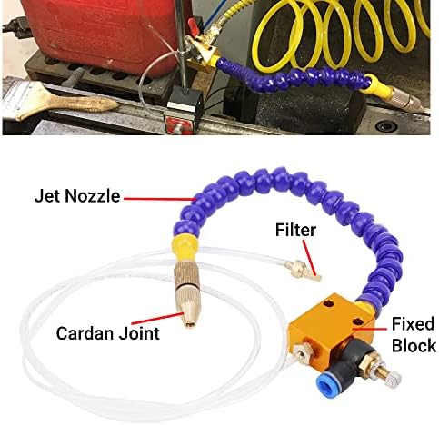 2 бр. Система спрей за смазване на охлаждащата течност с мъгла, за 8 мм, Въздушна тръба на Струг с ЦПУ Фрезерное Тренировка A за течност, която Не се нуждае от излизане на налягане