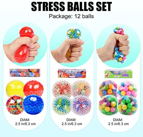 Топка за облекчаване на стреса-EVERICH TOY Меки топки, Играчки за облекчаване на стреса за деца и възрастни-Играчки за облекчаване на тревожност, Сетивно Сжимающие Играчки за безпокойство-Топка за терапия на ръцете
