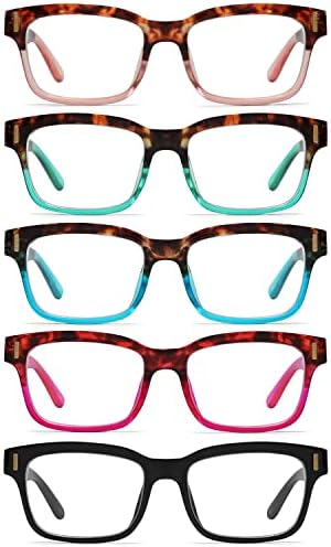 Reducblu Спестете 10% на 5 опаковки женски очила за четене и 5 опаковки ридеров за жени +3,50