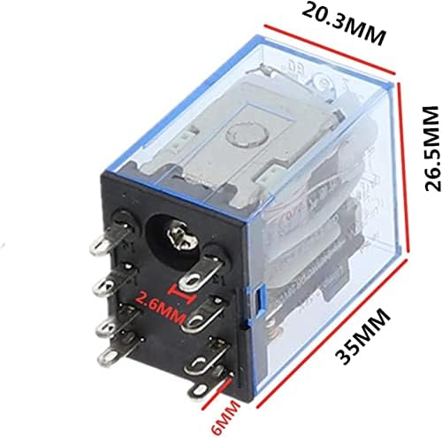 Реле ROWITA MY2P HH52P MY2NJ 12 ДО 24 vdc/110 В На 220 vac с намотка с общо предназначение DPDT Micro Mini Relay с цокъл (Размер: AC 24)