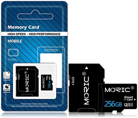 Високоскоростна карта памет Micro SD с капацитет 256 GB с адаптер за Автомобилна Навигация, Смартфони, Портативни игрални устройства, Фотоапарати и Дрона