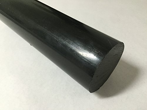 Пластмасова Кръгла Пръчка от съполимер ацеталя с диаметър 3 см и дължина 12 инча - Черен цвят