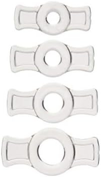 Doc Johnson Titanmen - Комплект от 4 С-образни пръстени - Помага да се създаде по-здрава и дебела ерекция - Странични издатини за по-лесно, за премахване и корекция - Прозрачен