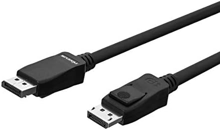 Nixeus (2 комплекта VESA сертифициран кабел DisplayPort 1.4 HBR3 (6 фута) - Поддържа HDR, FreeSync, G-Sync, адаптивни синхронизация, 4K 144 Hz, 8K 60 Hz и сверхвысокую честотата на обновяване до 360 Hz (NXC-10DP14x2)